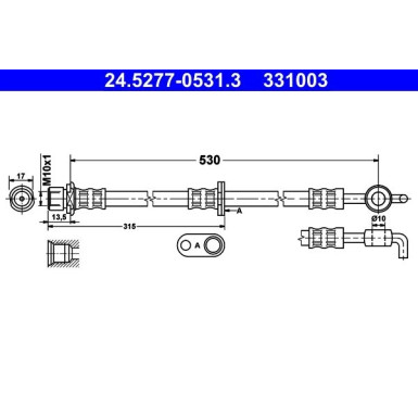 Bremsschlauch 24.5277-0531.3 Bremsschlauch 24.5277-0531.3