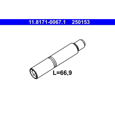 ATE Führungsbolzen, Bremssattel 11.8171-0067.1 ATE Führungsbolzen, Bremssattel 11.8171-0067.1