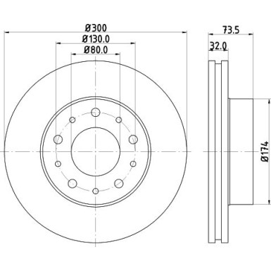 Bremsscheibe 8DD 355 125-261 Bremsscheibe 8DD 355 125-261