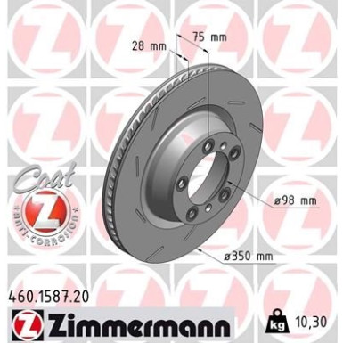 Zimmermann Bremsscheibe Coat Z 460.1587.20