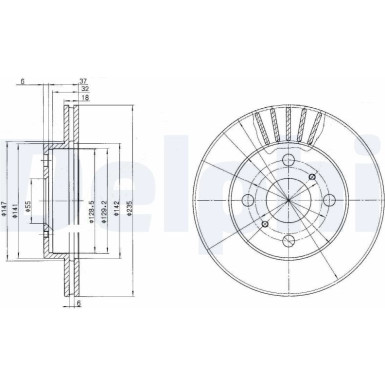 Delphi Bremsscheibe BG3519 Delphi Bremsscheibe BG3519