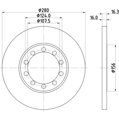 Bremsscheibe 8DD 355 113-291 Bremsscheibe 8DD 355 113-291