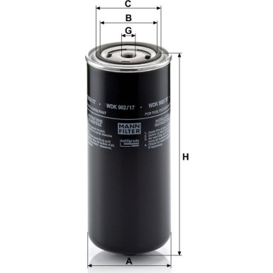 Kraftstofffilter WDK 962/17