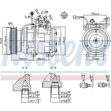 Nissens Kompressor, Klimaanlage FIRST FIT 89265