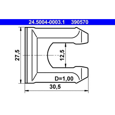 Halter, Bremsschlauch 24.5004-0003.1 Halter, Bremsschlauch 24.5004-0003.1