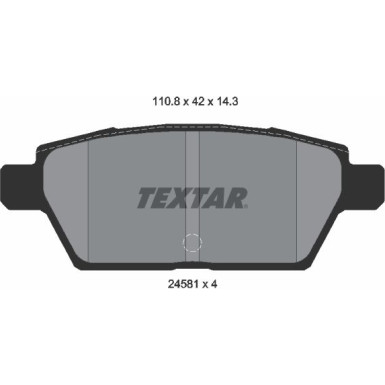 Textar Bremsbelagsatz, Scheibenbremse 2458102