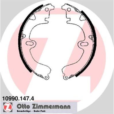 Zimmermann Bremsbackensatz 10990.147.4 Zimmermann Bremsbackensatz 10990.147.4