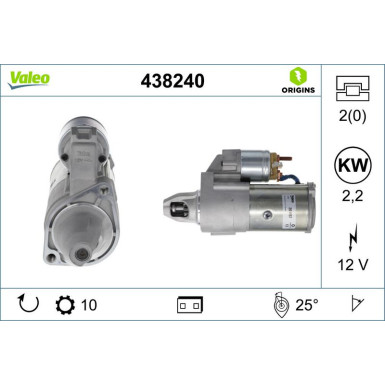 Starter Valeo Origins New OE TECHNOLOGIE 438240