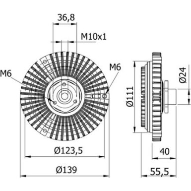 Mahle Kupplung, Kühlerlüfter BEHR CFC 46 000S