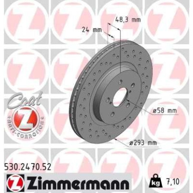 Zimmermann Bremsscheibe SPORT Z 530.2470.52