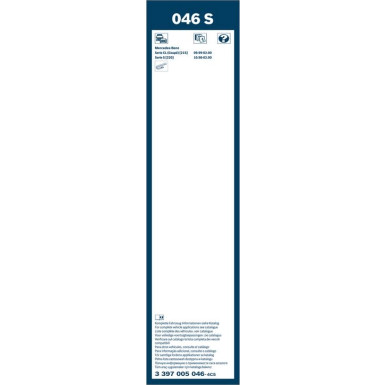 BOSCH 046 S Scheibenwischer Twin 3 397 005 046 BOSCH 046 S Scheibenwischer Twin 3 397 005 046