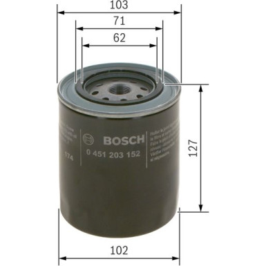 BOSCH 0 451 203 152 Ölfilter BOSCH 0 451 203 152 Ölfilter