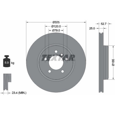 Textar Bremsscheibe PRO+ 92106905