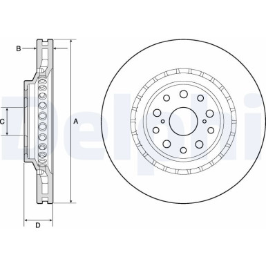 Delphi Bremsscheibe BG9187C Delphi Bremsscheibe BG9187C