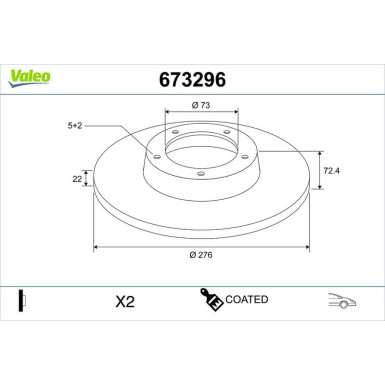 Bremsscheibe 673296 Bremsscheibe 673296