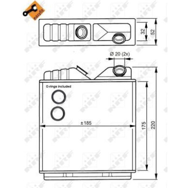 NRF Wärmetauscher, Innenraumheizung EASY FIT 58146