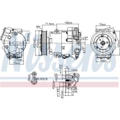 Nissens Kompressor, Klimaanlage FIRST FIT 89425