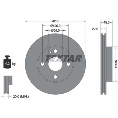 Bremsscheibe 92071500 Bremsscheibe 92071500