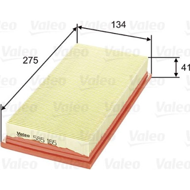 Valeo Luftfilter 585165