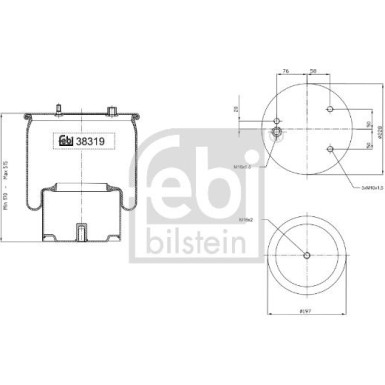 FEBI BILSTEIN 38319 Federbalg, Luftfederung