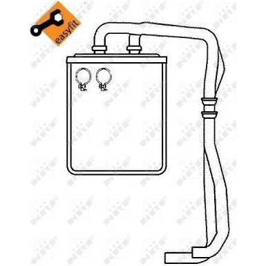 NRF Wärmetauscher, Innenraumheizung EASY FIT 54219