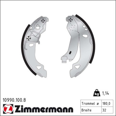 Bremsbackensatz 10990.100.8