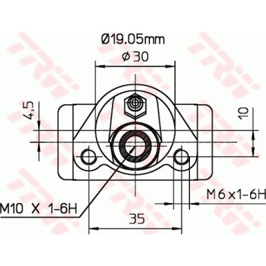 2 x TRW Radbremszylinder BWD110