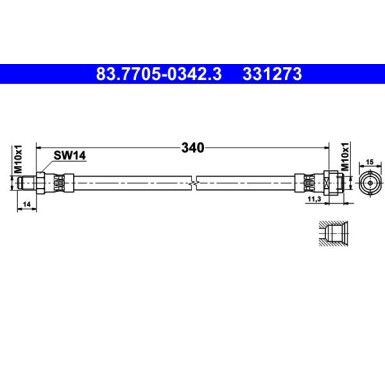 Bremsschlauch 83.7705-0342.3 Bremsschlauch 83.7705-0342.3