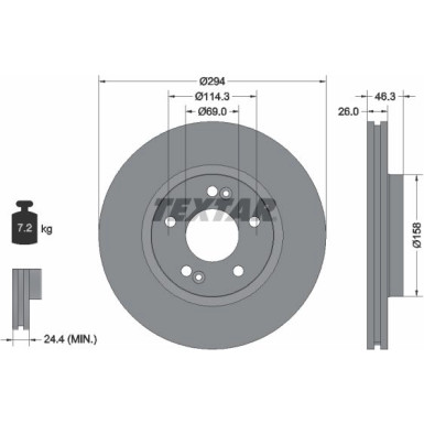 Textar Bremsscheibe PRO 92136403 Textar Bremsscheibe PRO 92136403