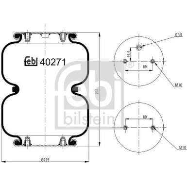 FEBI BILSTEIN 40271 Federbalg, Luftfederung