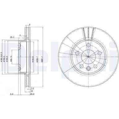 Delphi Bremsscheibe BG3025