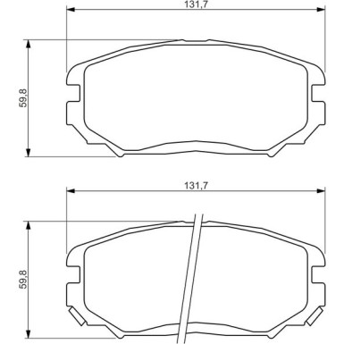 BOSCH Bremsbelagsatz, Scheibenbremse 0 986 494 374