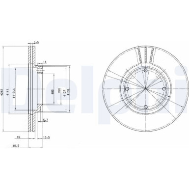 Delphi Bremsscheibe BG2394