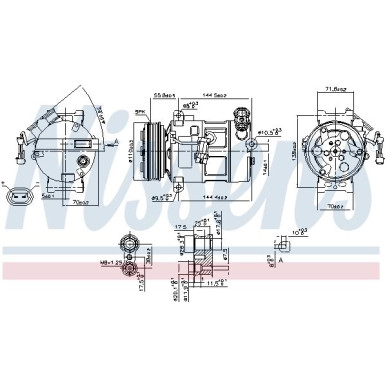 Nissens Kompressor, Klimaanlage FIRST FIT 89310