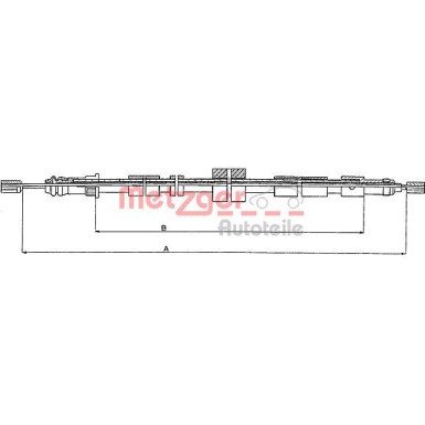 Metzger Seilzug, Feststellbremse 10.6025