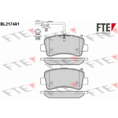 FTE Bremsbelagsatz, Scheibenbremse 9010692 FTE Bremsbelagsatz, Scheibenbremse 9010692