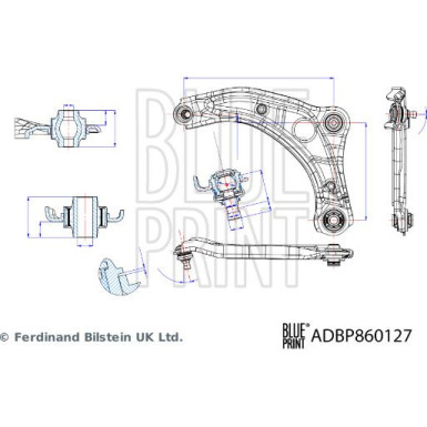 Blue Print Lenker, Radaufhängung ADBP860127