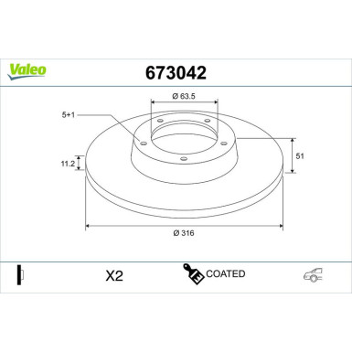 Bremsscheibe 673042 Bremsscheibe 673042