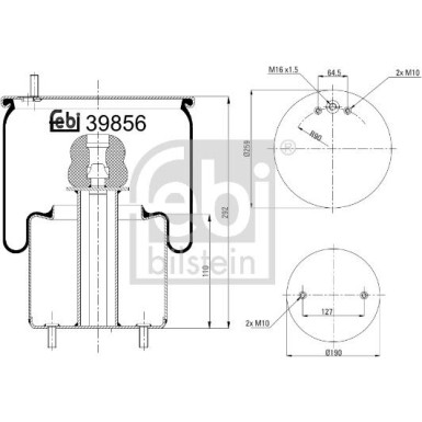 FEBI BILSTEIN 39856 Federbalg, Luftfederung