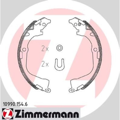 Zimmermann Bremsbackensatz 10990.154.6 Zimmermann Bremsbackensatz 10990.154.6