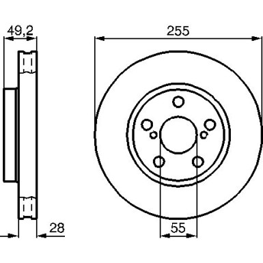 BOSCH Bremsscheibe 0 986 478 858