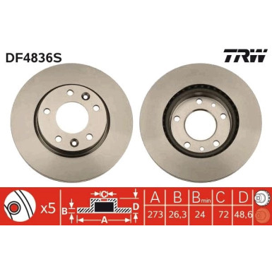 Bremsscheibe DF4836S