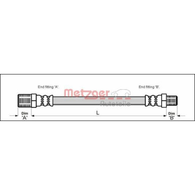 Metzger Bremsschlauch 4115148