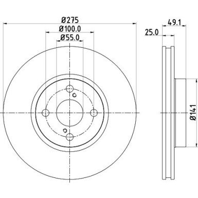 Hella Pagid Bremsscheibe PRO 8DD 355 110-451 Hella Pagid Bremsscheibe PRO 8DD 355 110-451