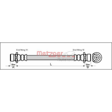 Metzger Bremsschlauch 4113506