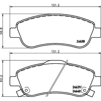 Bremsbelagsatz, Scheibenbremse 8DB 355 013-611 Bremsbelagsatz, Scheibenbremse 8DB 355 013-611