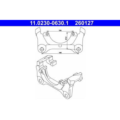 Halter, Bremssattel 11.0230-0630.1 Halter, Bremssattel 11.0230-0630.1