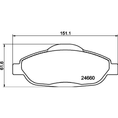 Hella Bremsbelagsatz, Scheibenbremse 8DB 355 013-911 Hella Bremsbelagsatz, Scheibenbremse 8DB 355 013-911