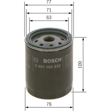 BOSCH 0 451 103 232 Ölfilter BOSCH 0 451 103 232 Ölfilter