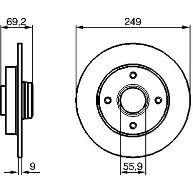 Bremsscheibe 0 986 479 255 Bremsscheibe 0 986 479 255